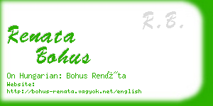 renata bohus business card